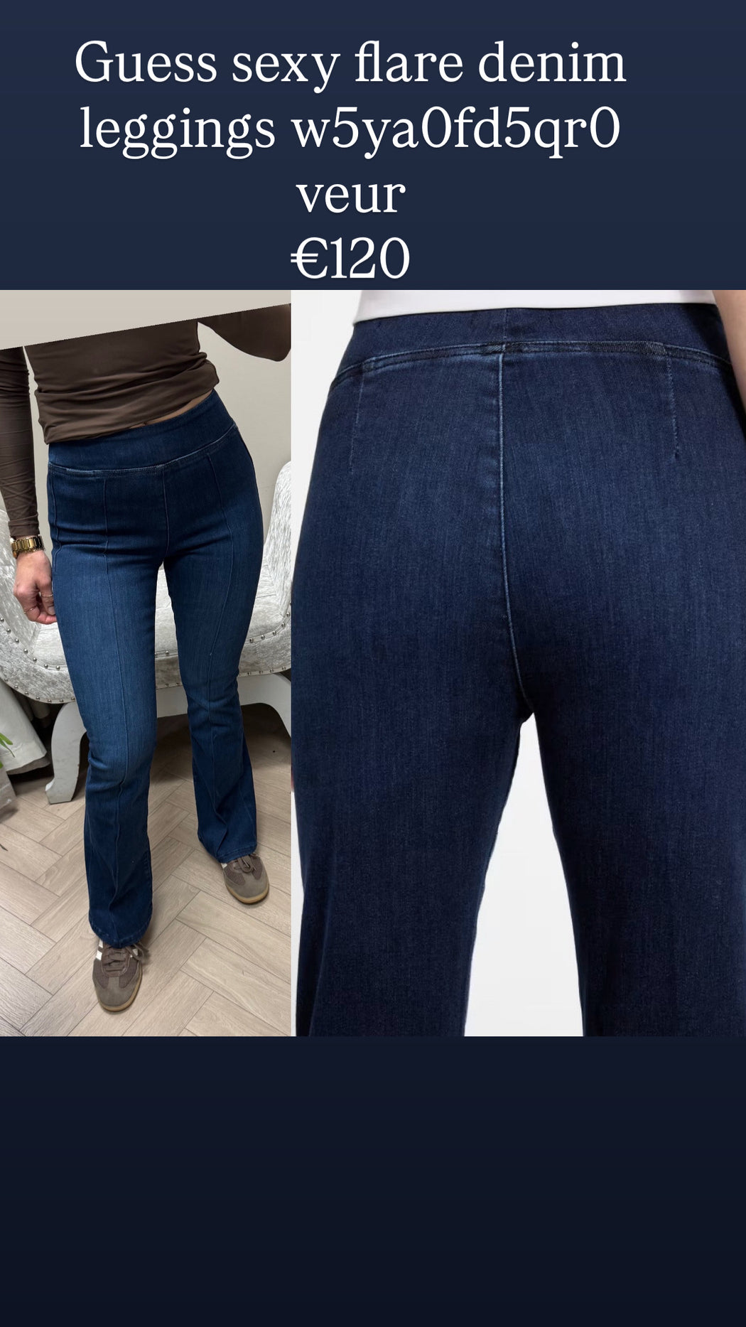 Guess sexy flare denim leggings w5ya0fd5qr0 veur
