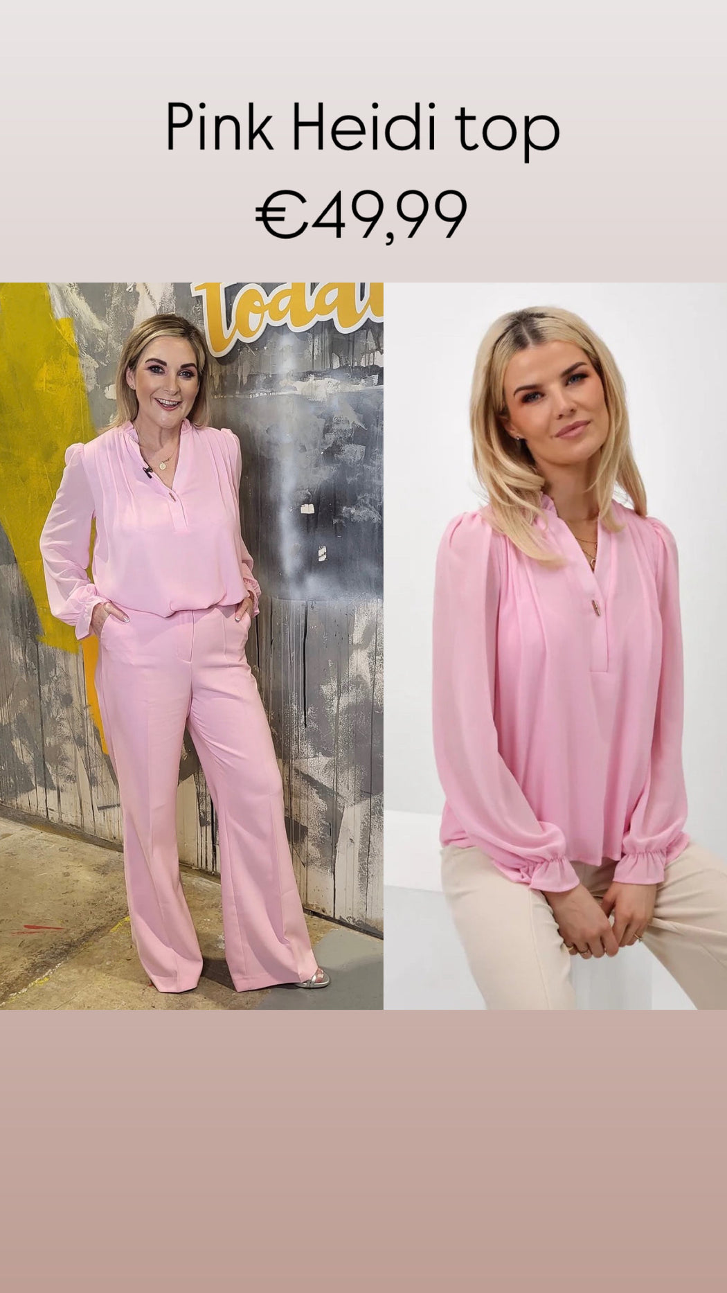 Pink Heidi top