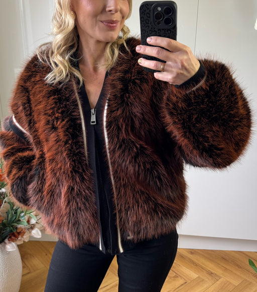 Guess Katia faux fur rib bomber