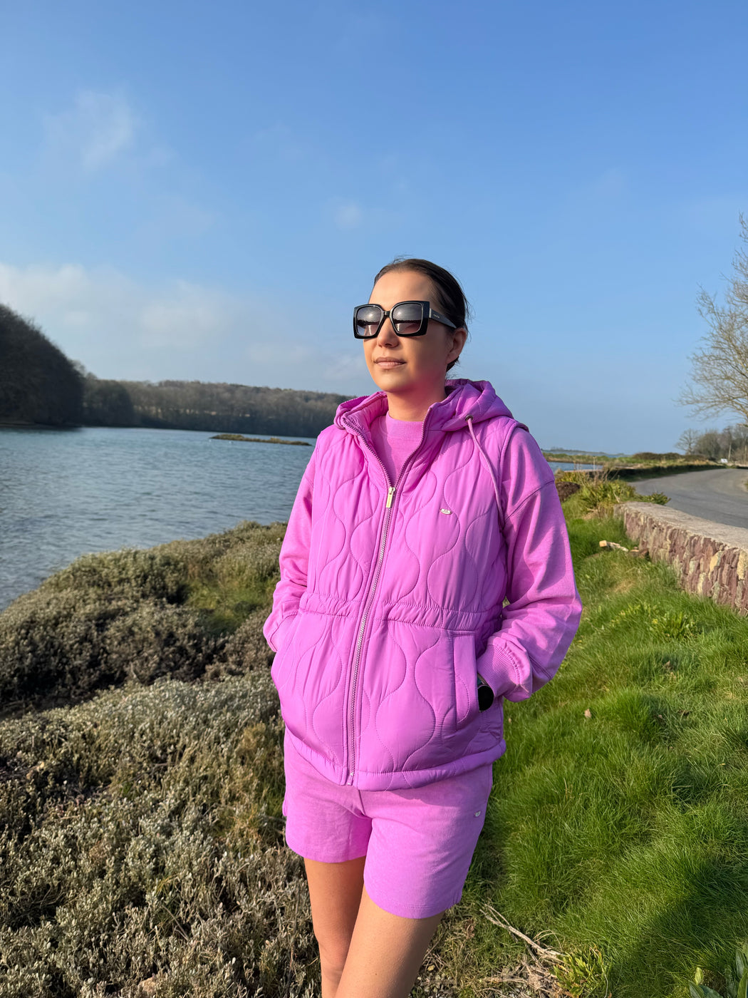 Denise quilted purple gilet