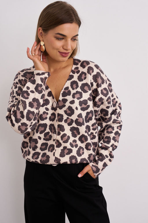 Beige Finn leopard Cardi