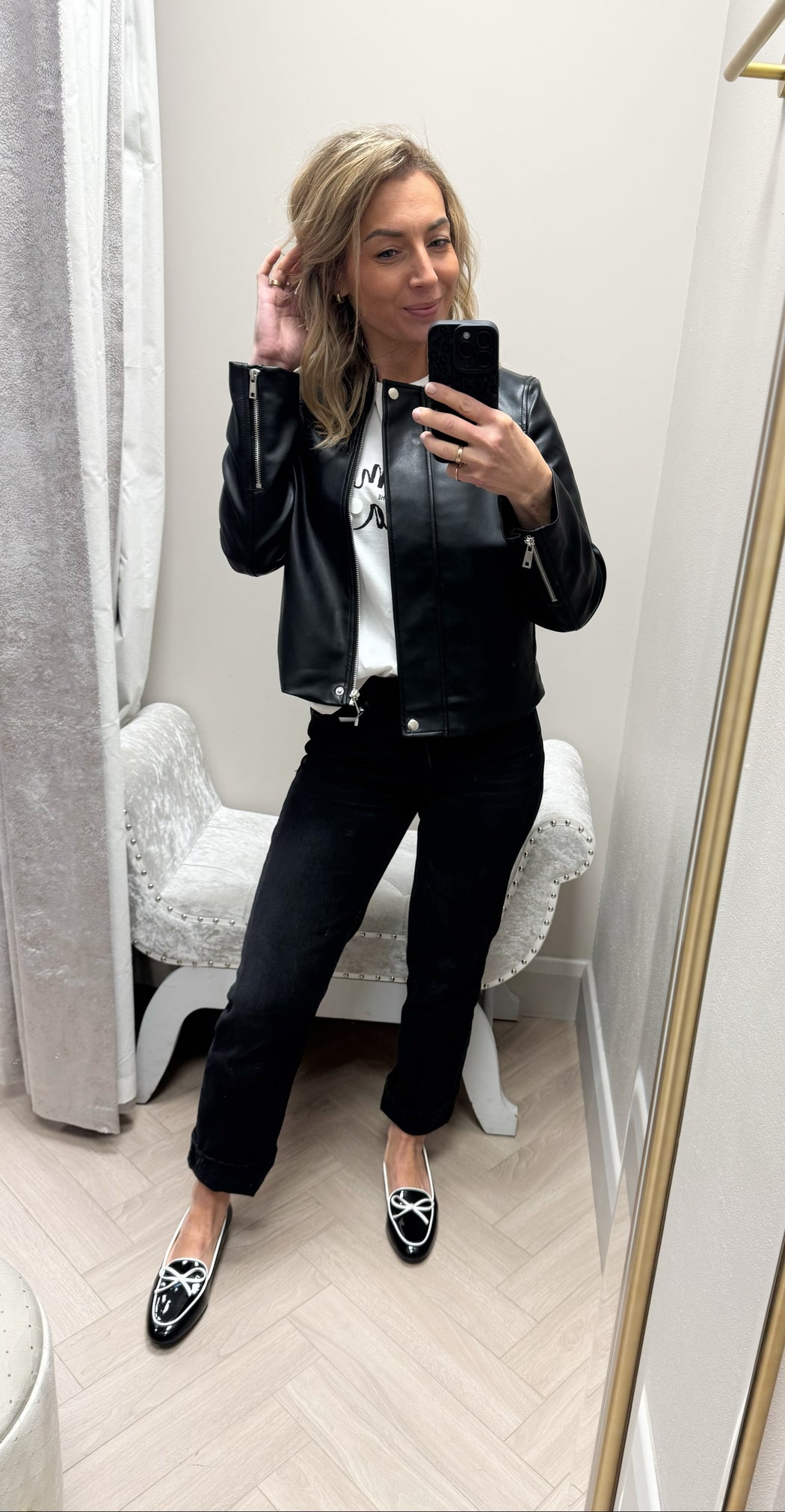 Tukker black biker jacket