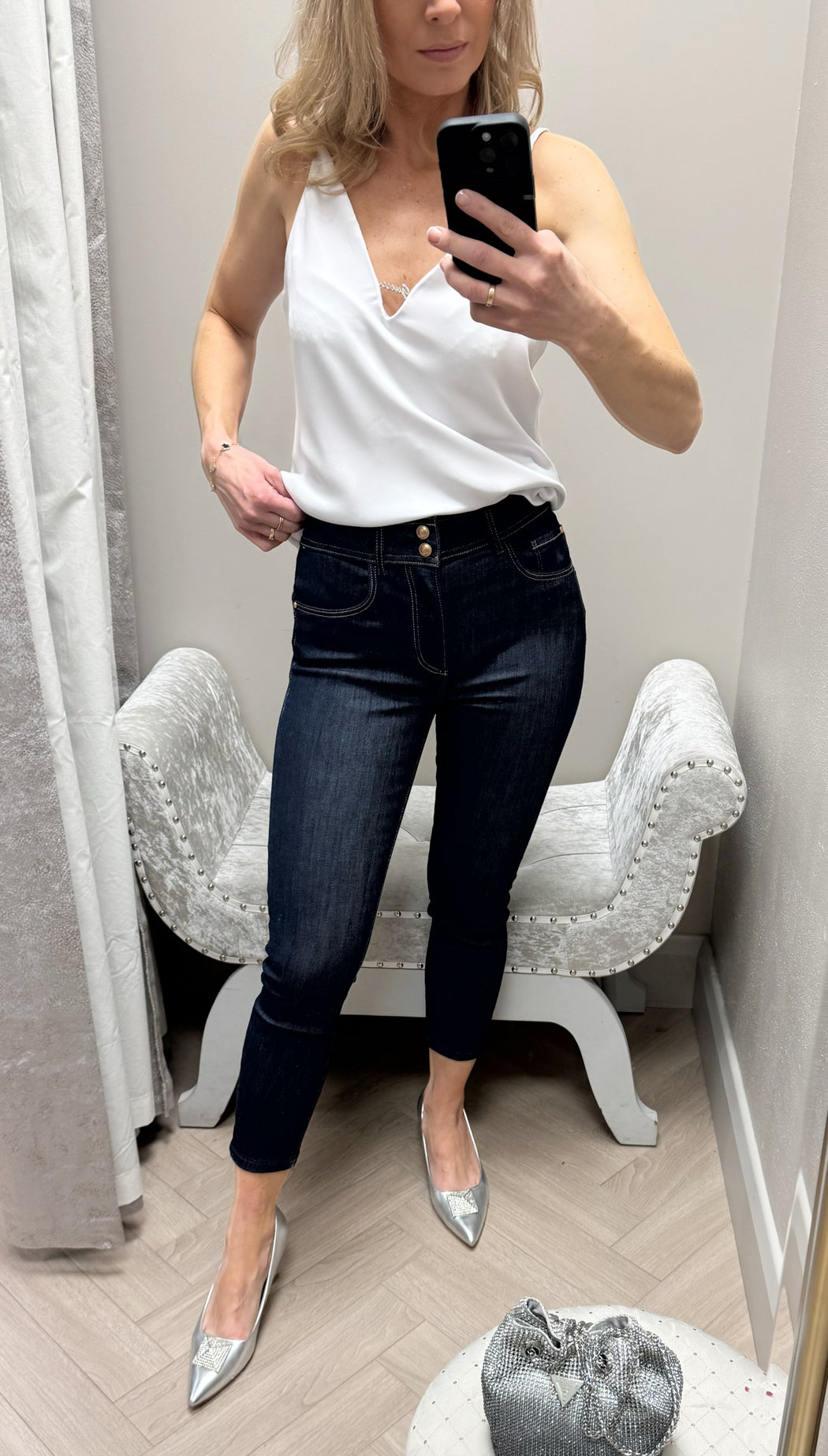 Guess shape up Capri skinny jeans W5GA80D5B43