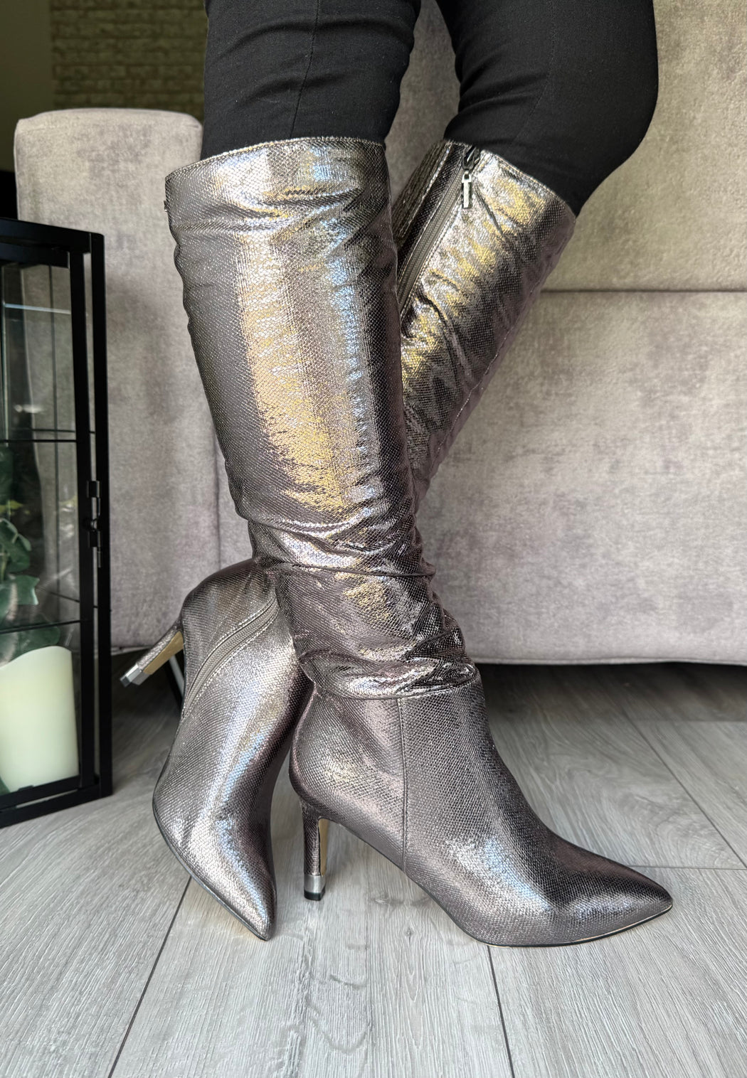 Boxley metallic silver boot
