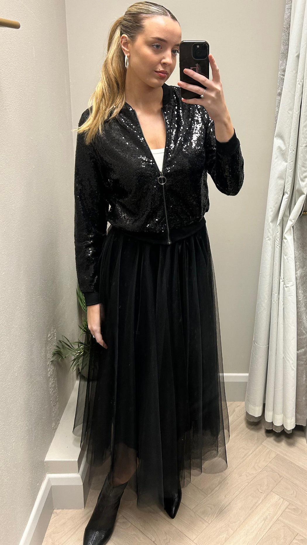 Black tulle skirt