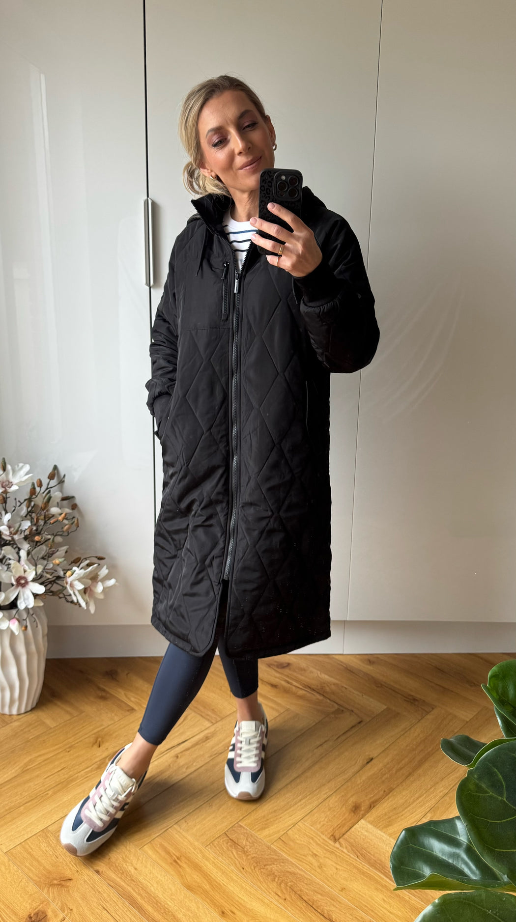 Casey Longline Coat Black