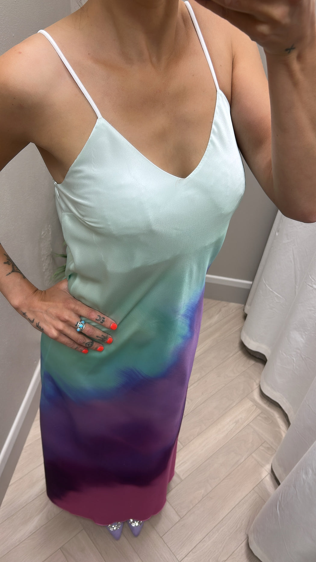Lexi satin slip dress