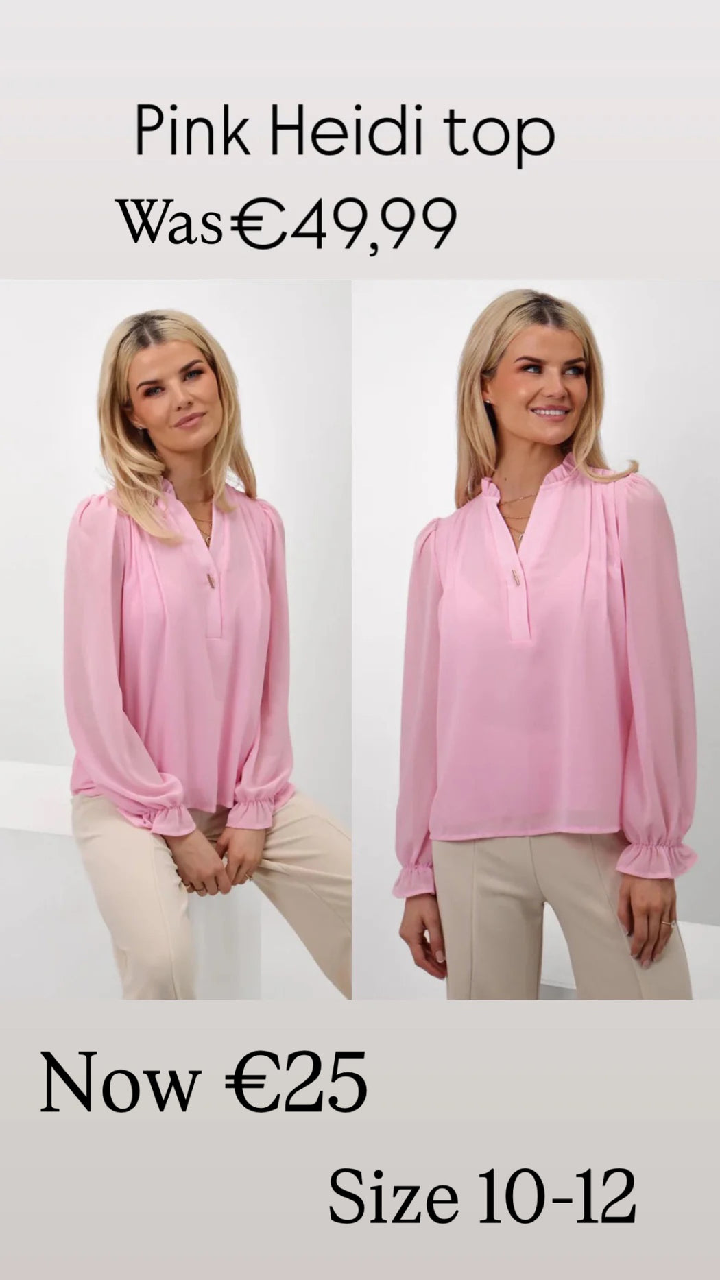 Pink Heidi top