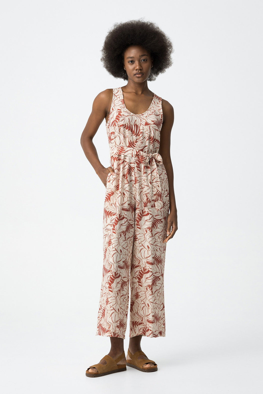 Tabaco jumpsuit tan/cream
