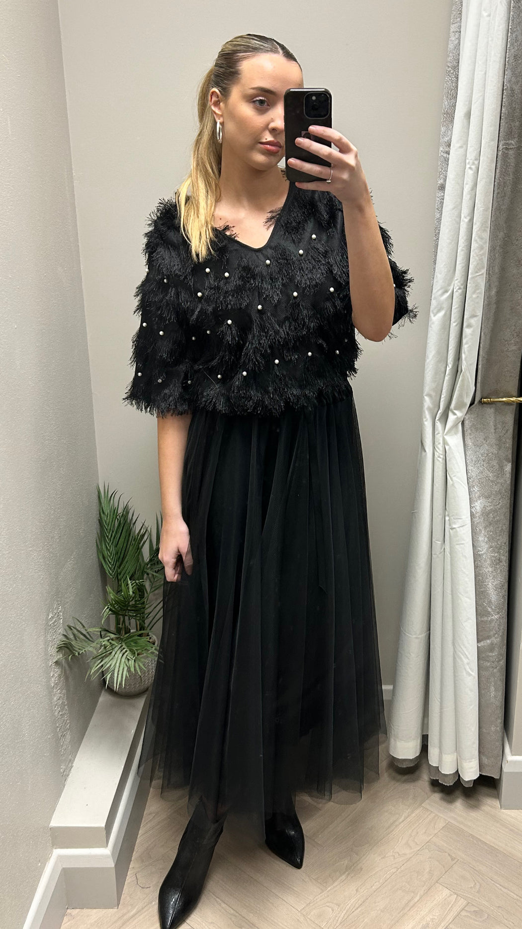 Black tulle skirt