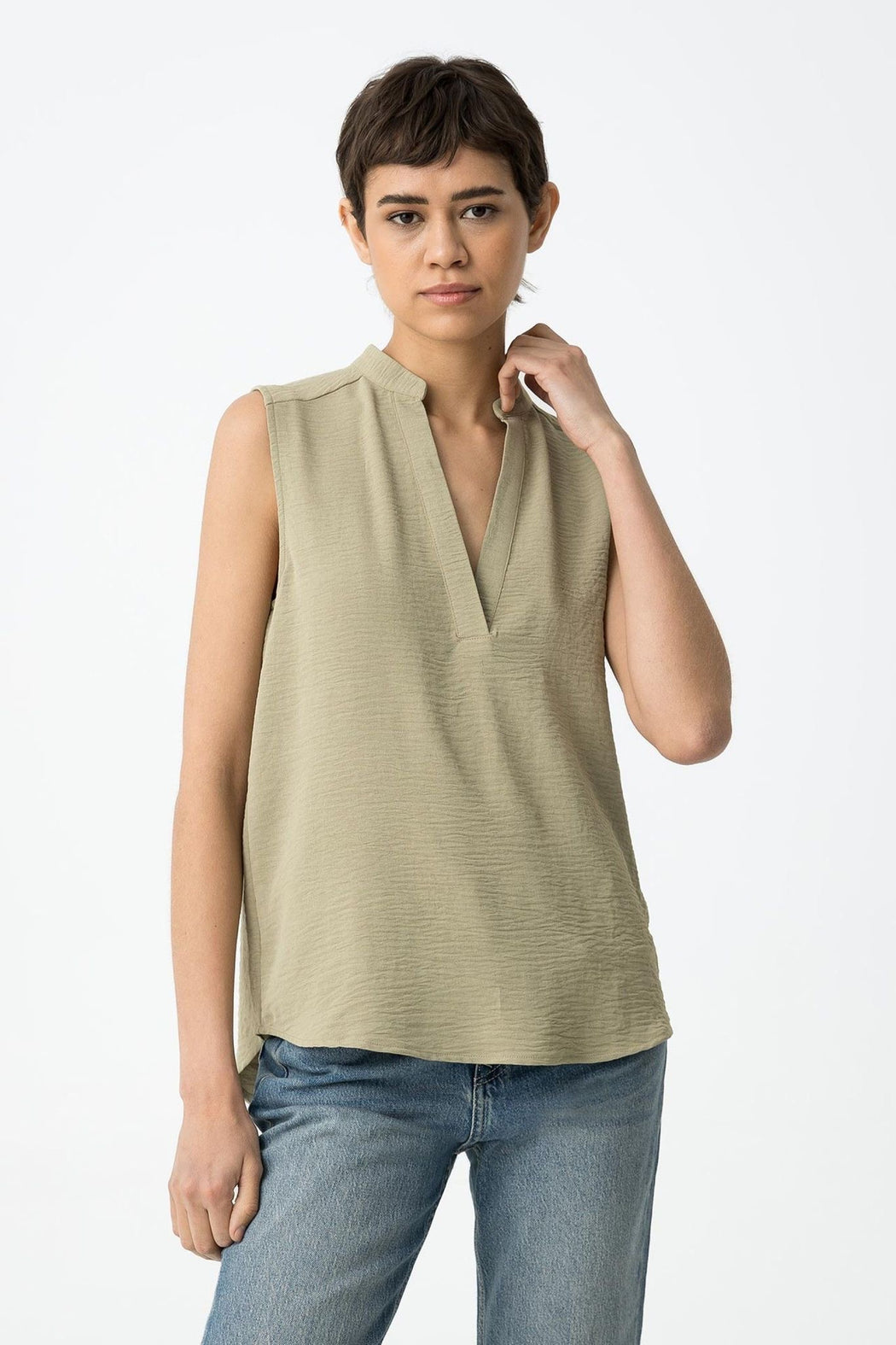 Hazel khaki blouse