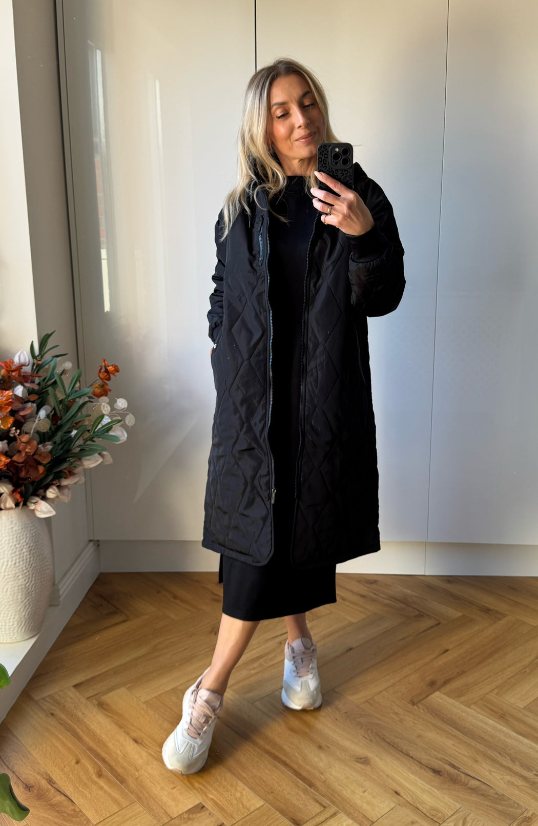 Casey Longline Coat Black