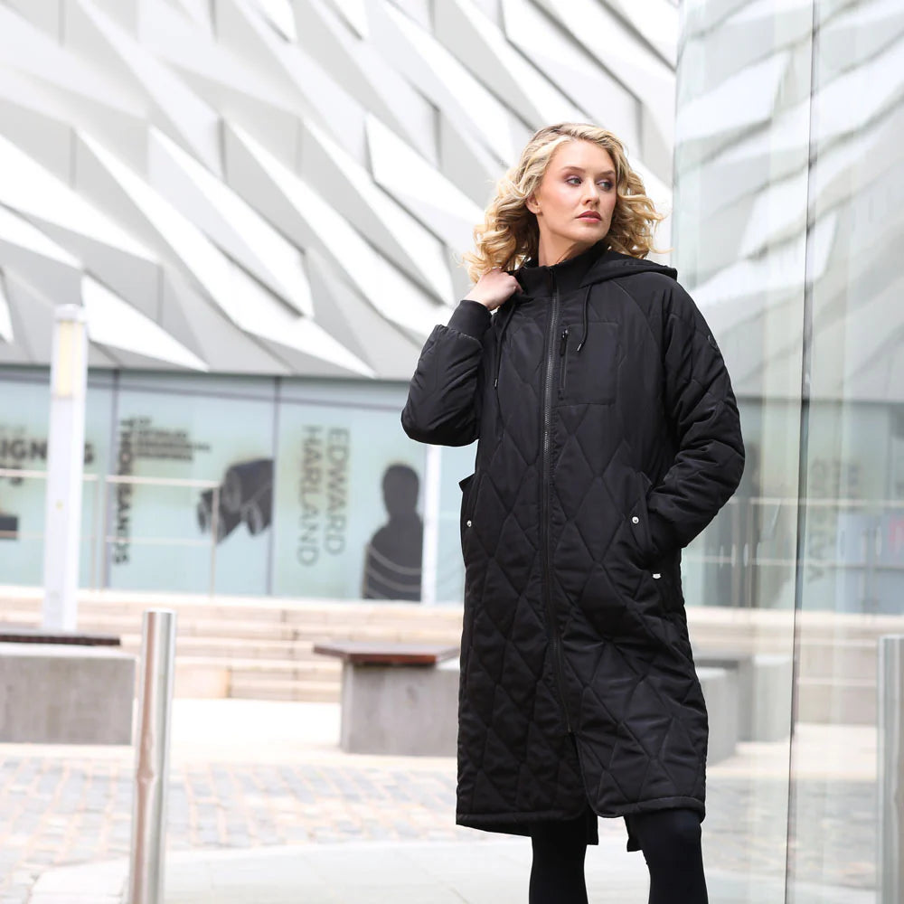 Casey Longline Coat Black