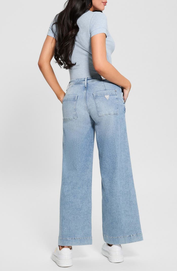 Guess Zoya wide leg crop denims