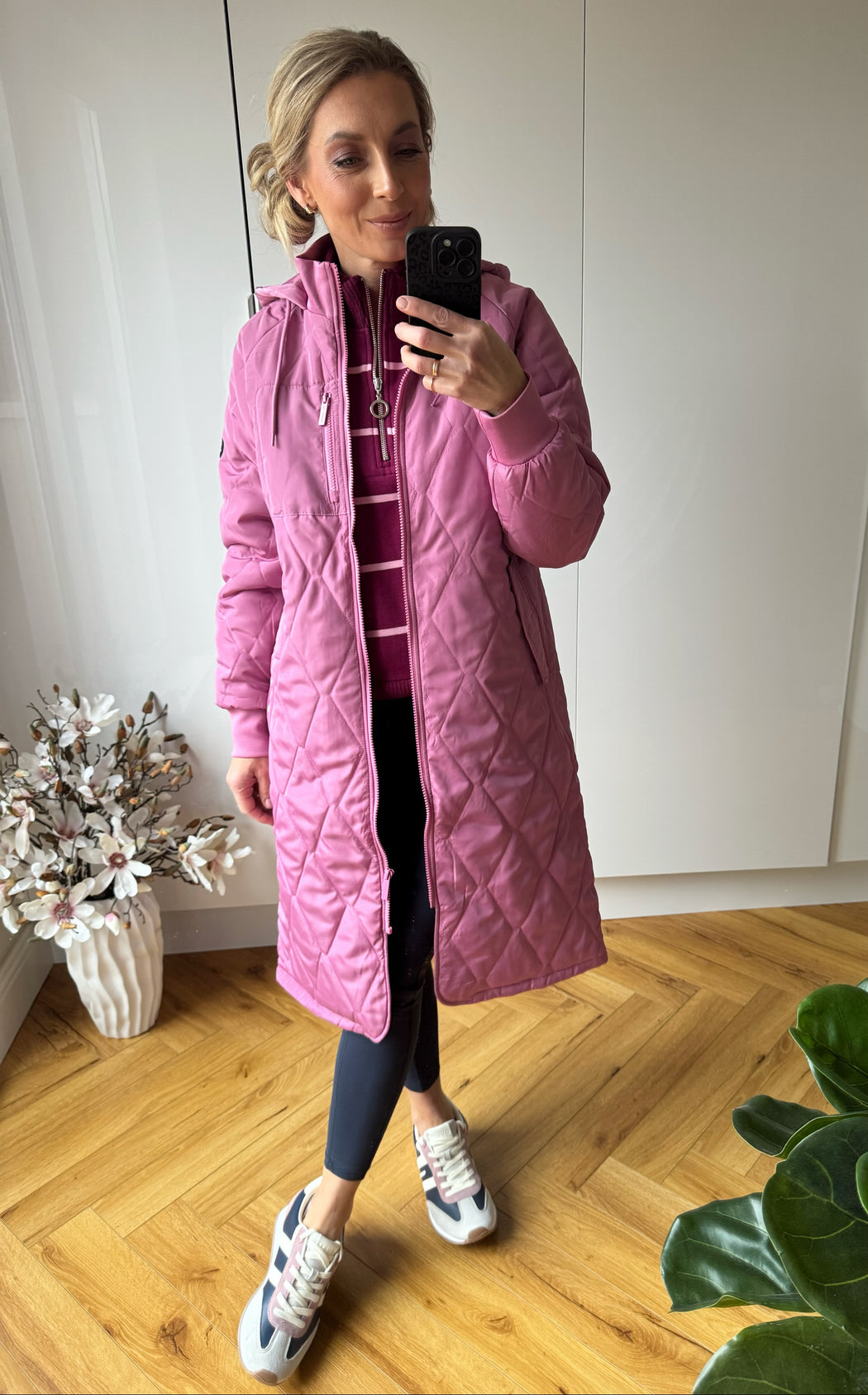 Casey Longline Coat Berry