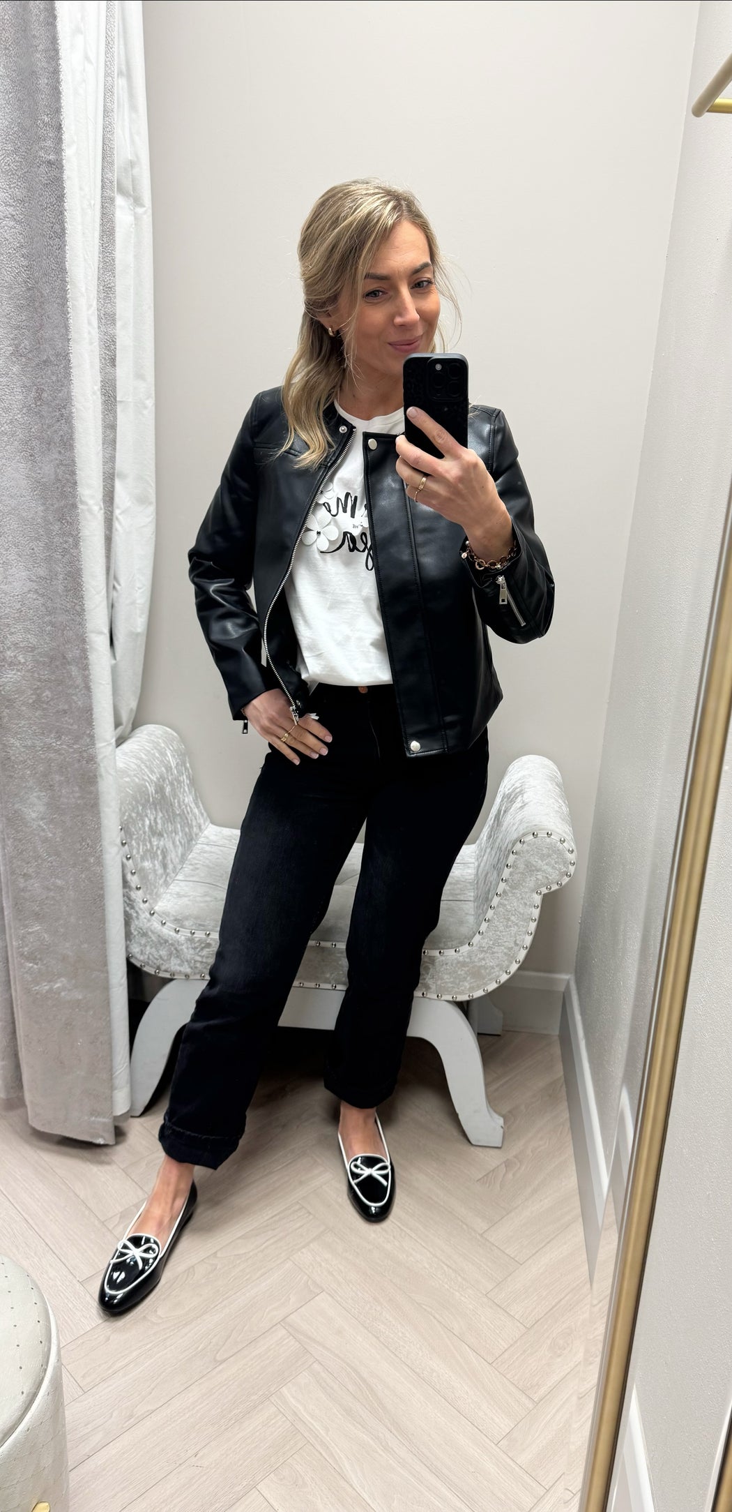 Tukker black biker jacket