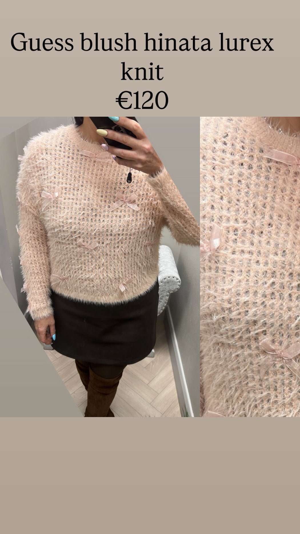 Guess blush hinata lurex knit