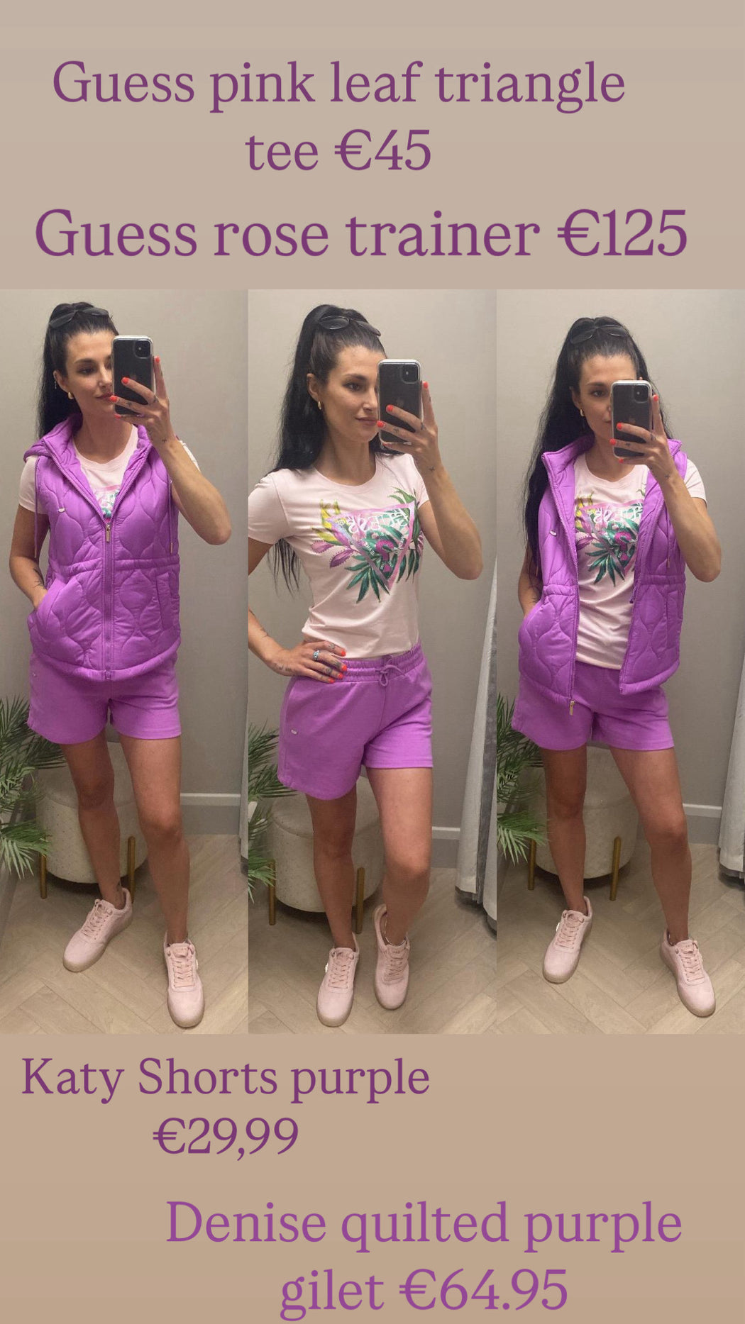 Denise quilted purple gilet