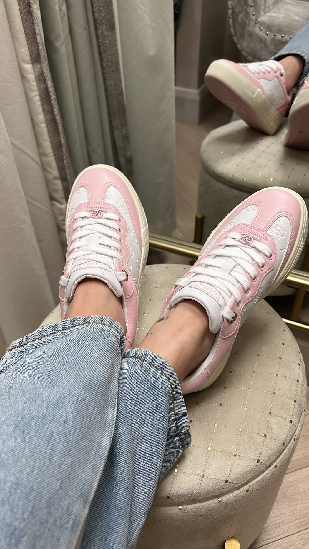 Pink guess sneakers flpswofal12