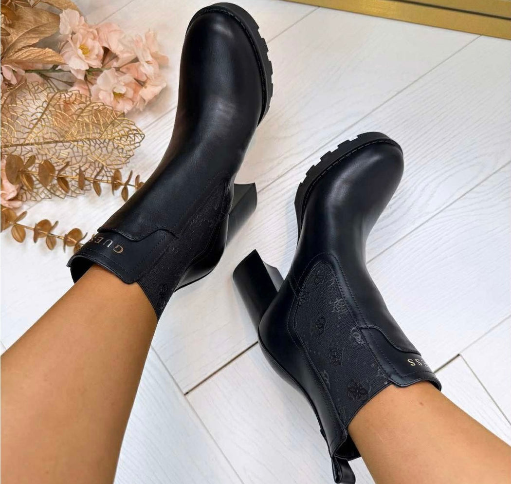 Guess Black Logo Boots FLFNLLELE10