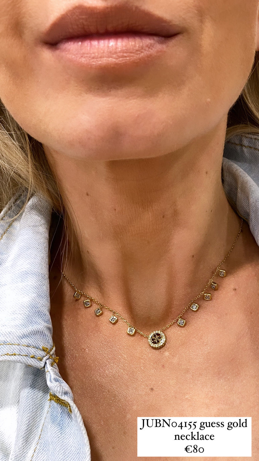 JUBN04155 guess gold necklace