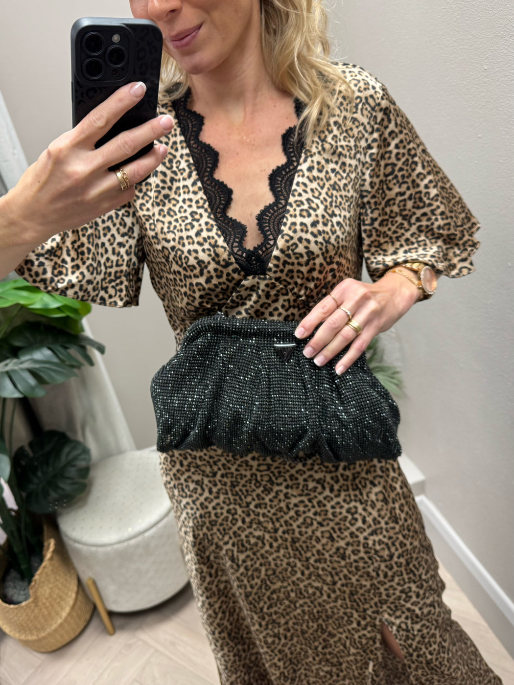 Guess Martine leopard print dress w5yk01whez2