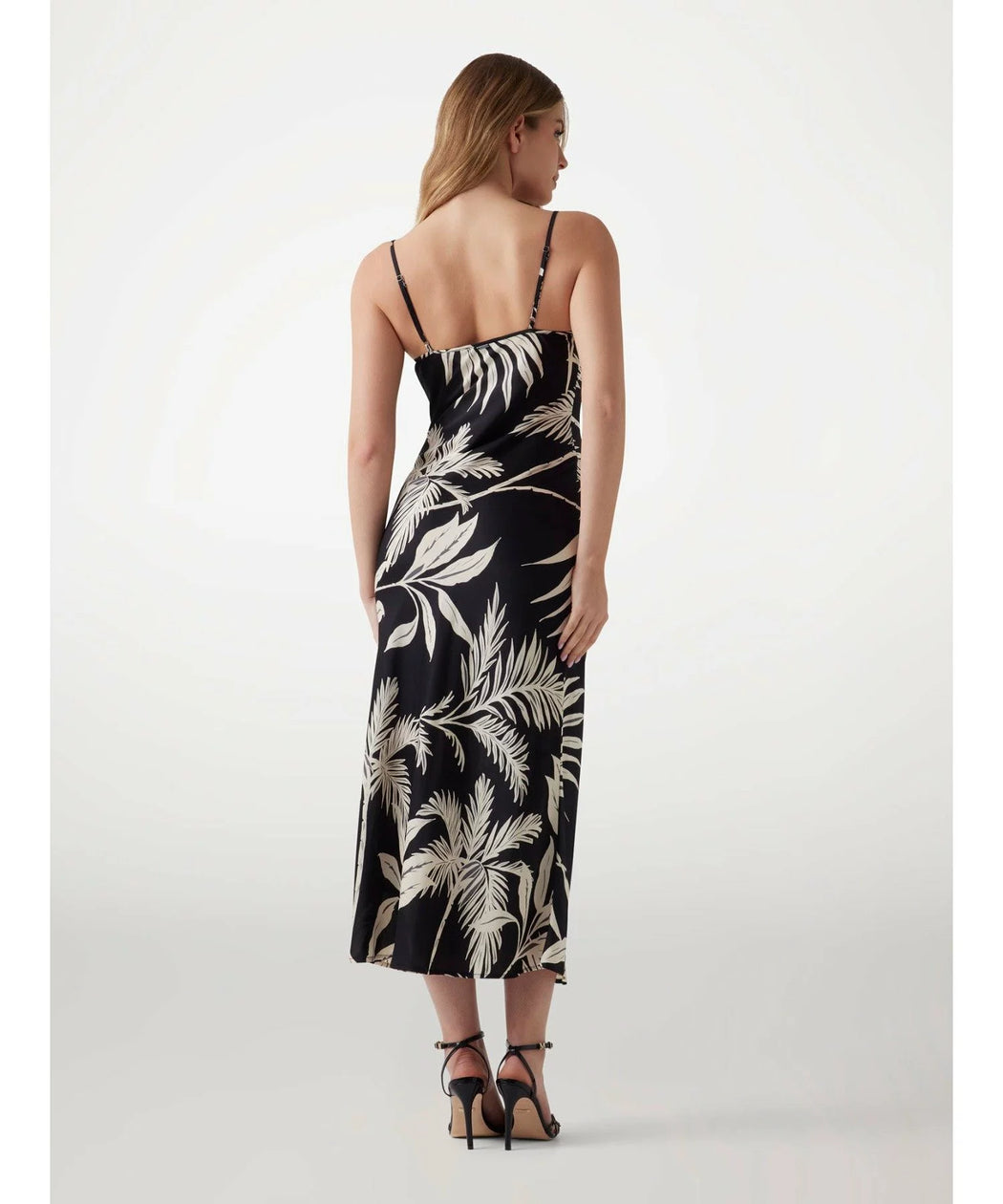 Guess akilina  boack satin slip dress w5gk85wh9c2