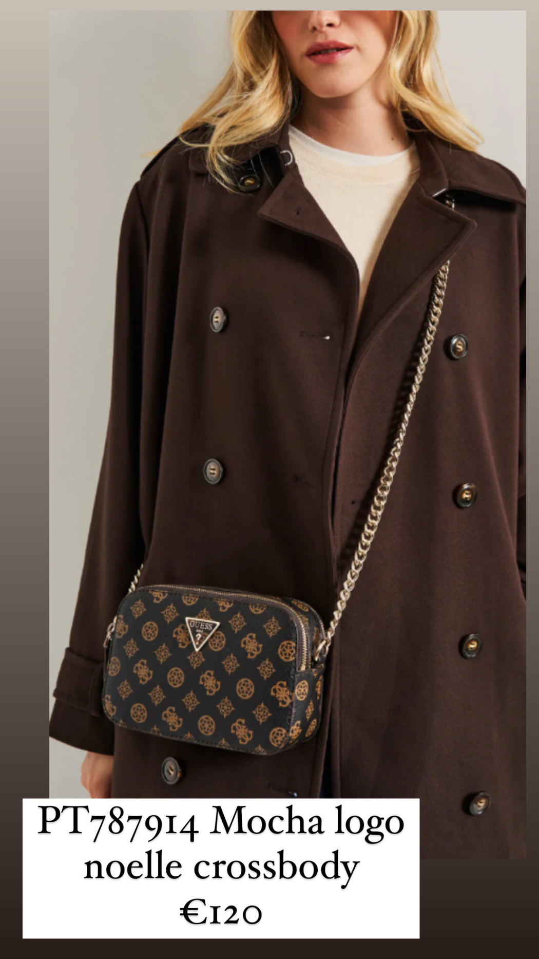 PT787914 Mocha logo noelle crossbody