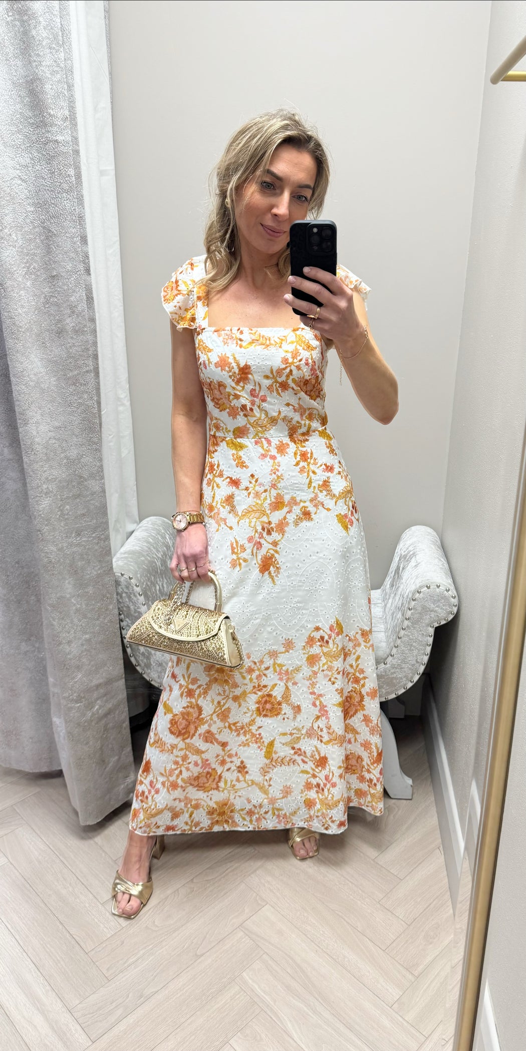 Orla broderie anglaise floral maxi dress