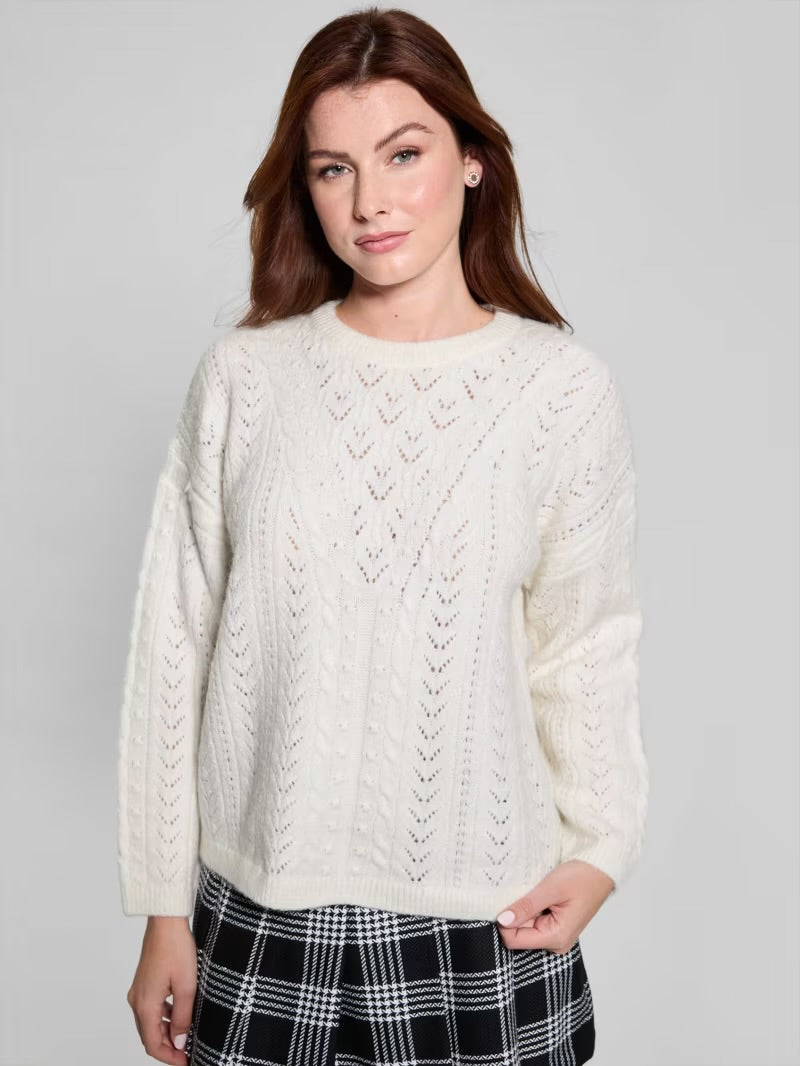 Guess Sylvia pointel cream sweater