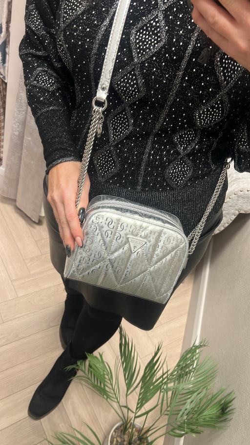 Guess Silver ALDINA Bag. GY966314