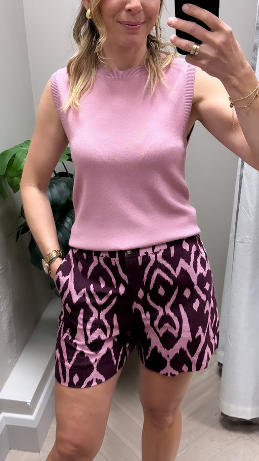 Nancy pink rib knit