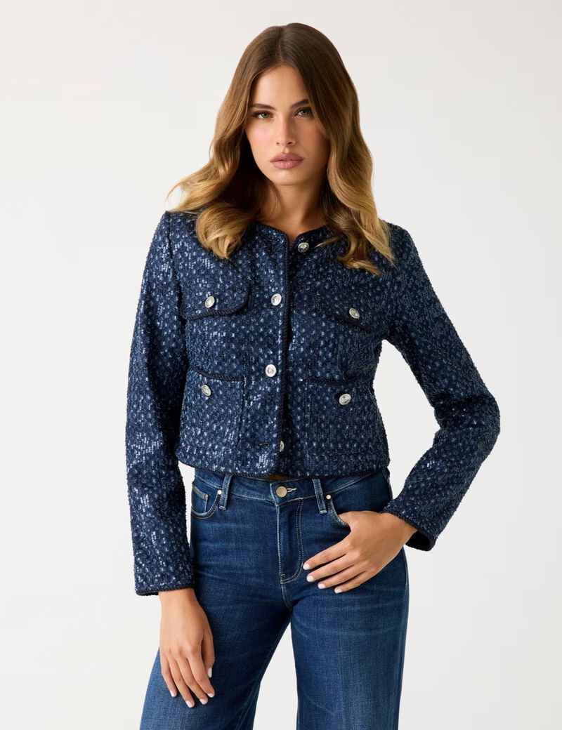 Guess elisa navy jacket w5bnocd0771