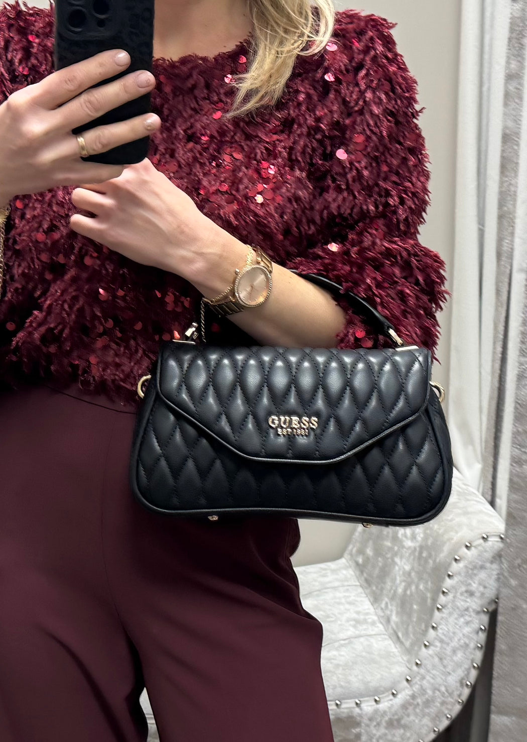 Guess QG812220 BLACK VALLA bag