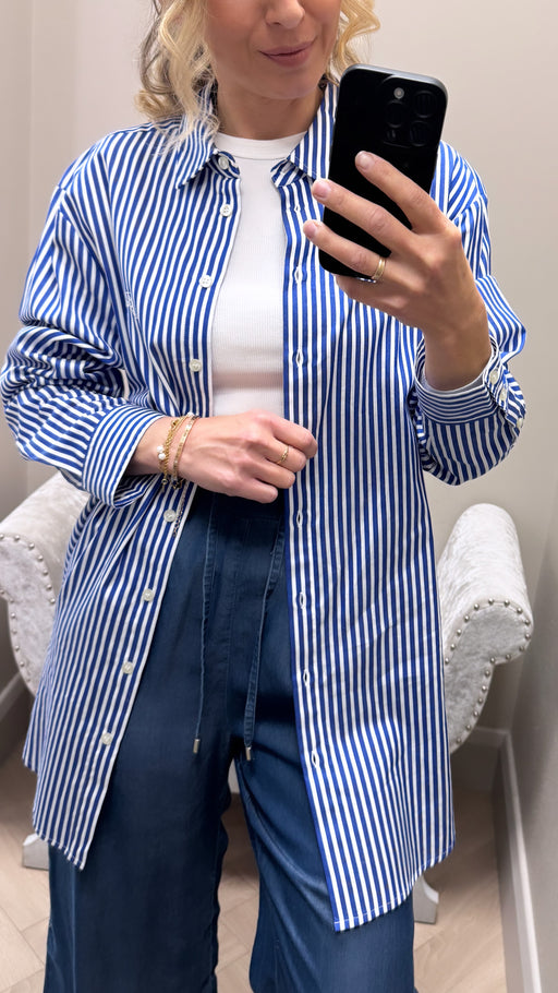 Guess blue and white striped w6gh39w1849- sbob