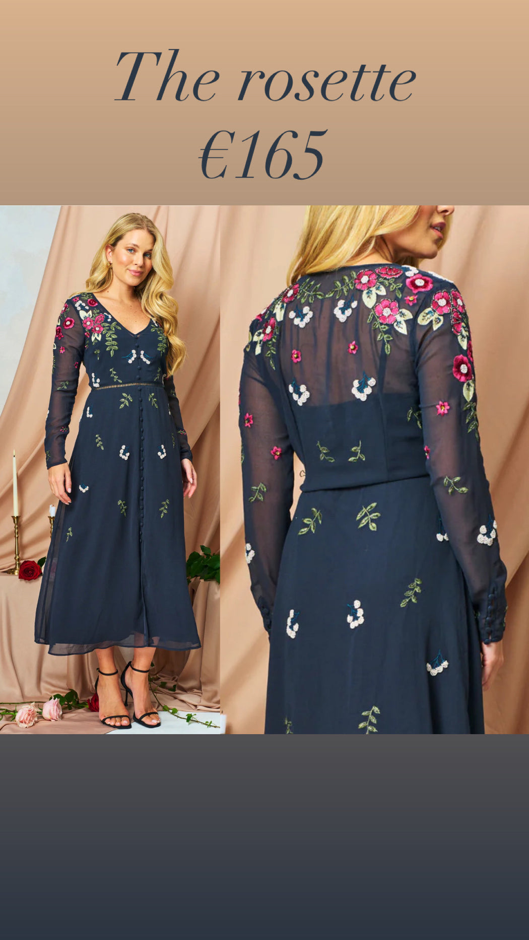 The rosette embellished dress