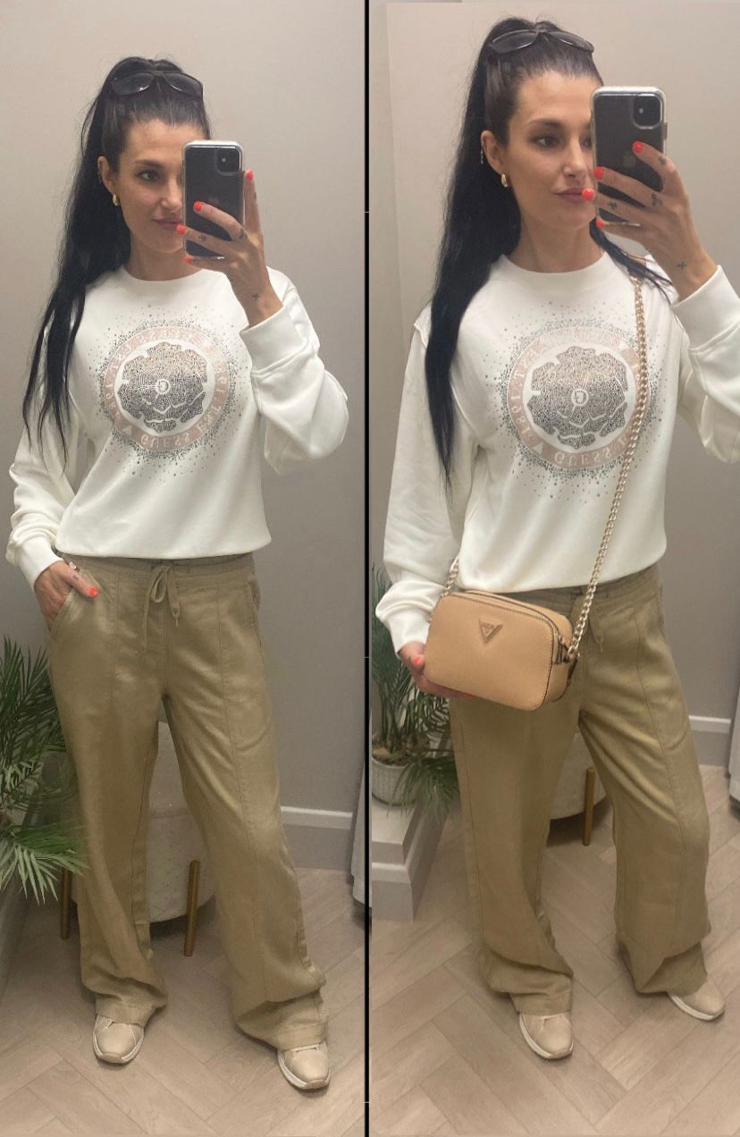 Guess peony logo sweater W5RQ05K7EX1