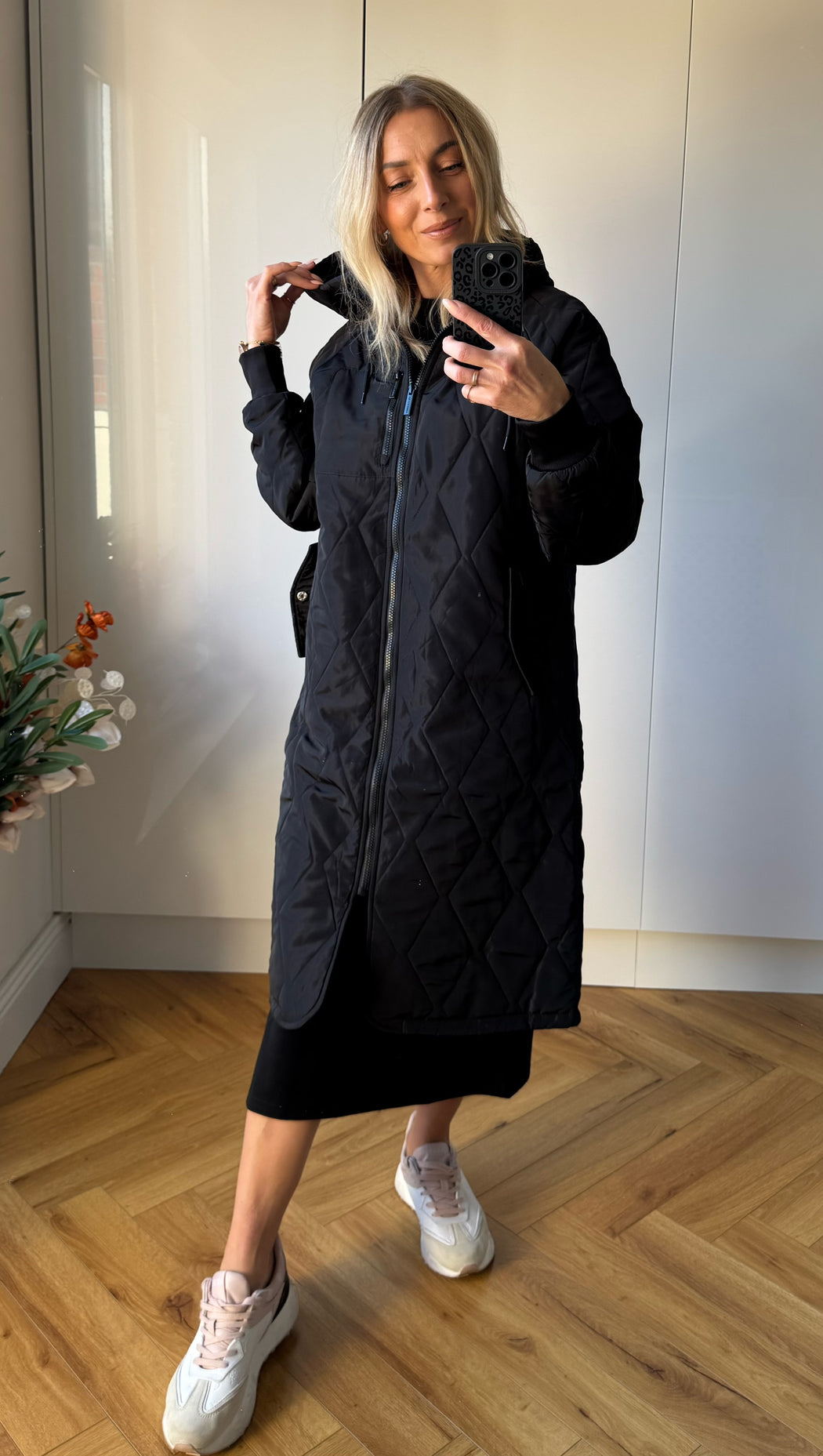 Casey Longline Coat Black