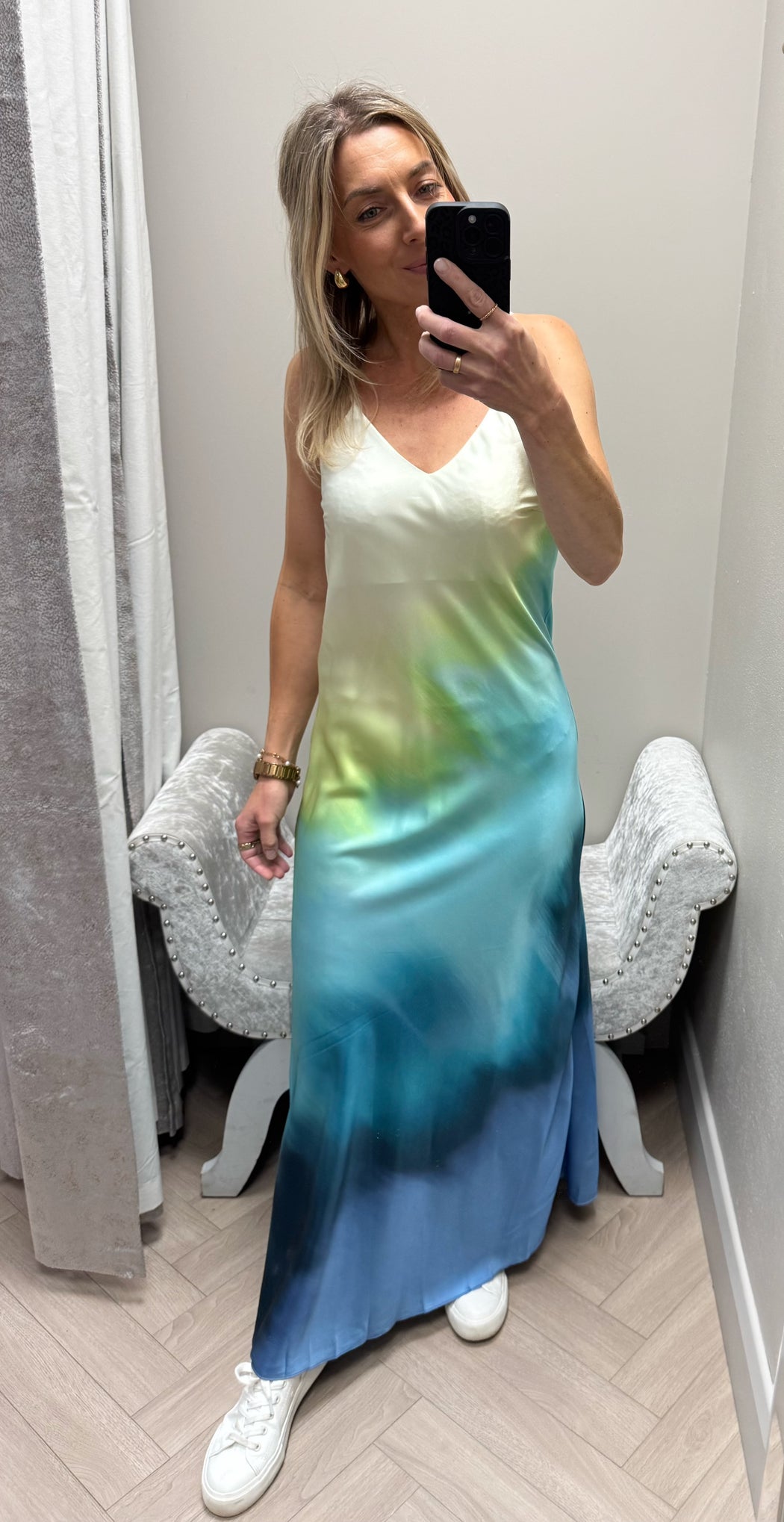 Lorraine satin slip dress