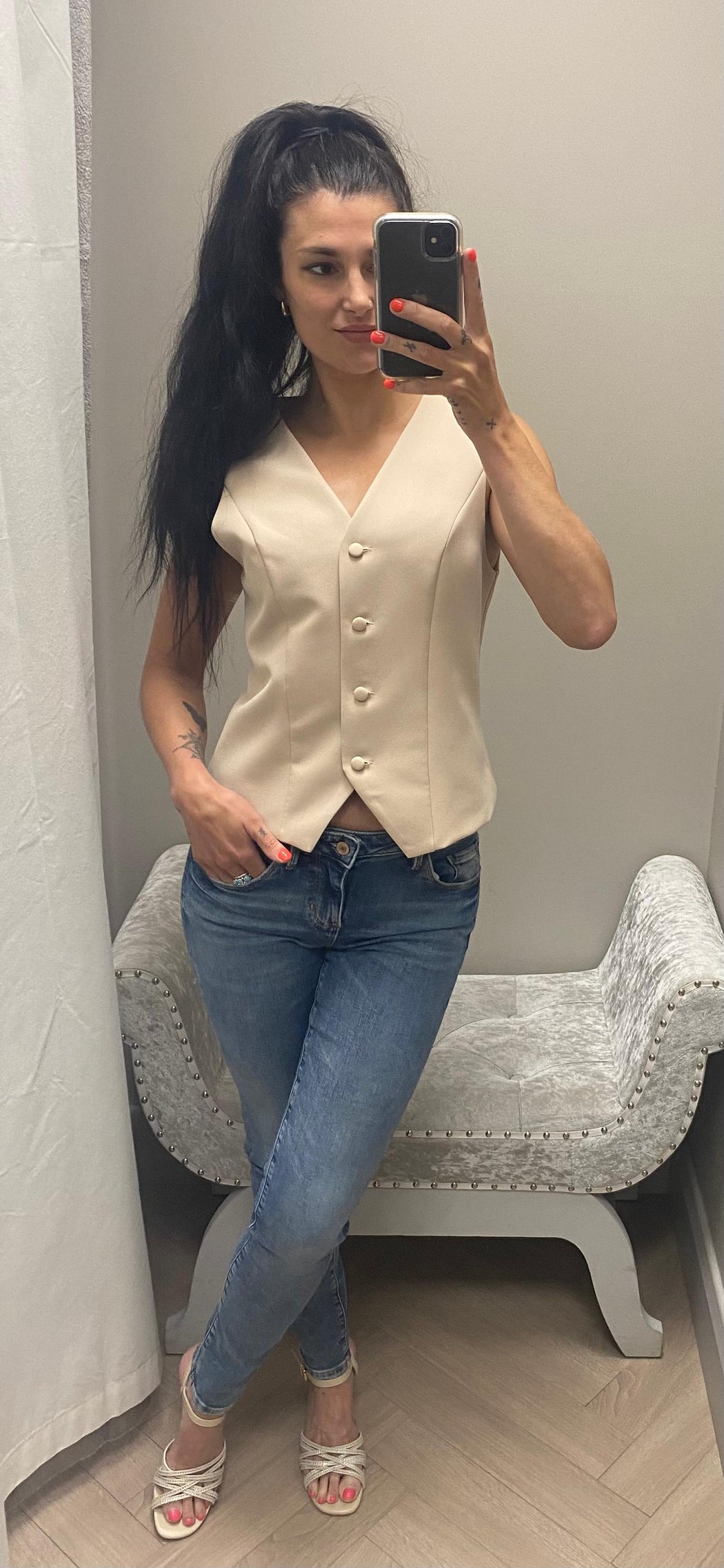 Guess Annette W2YA99D4Q02 skinny mid waist jeans