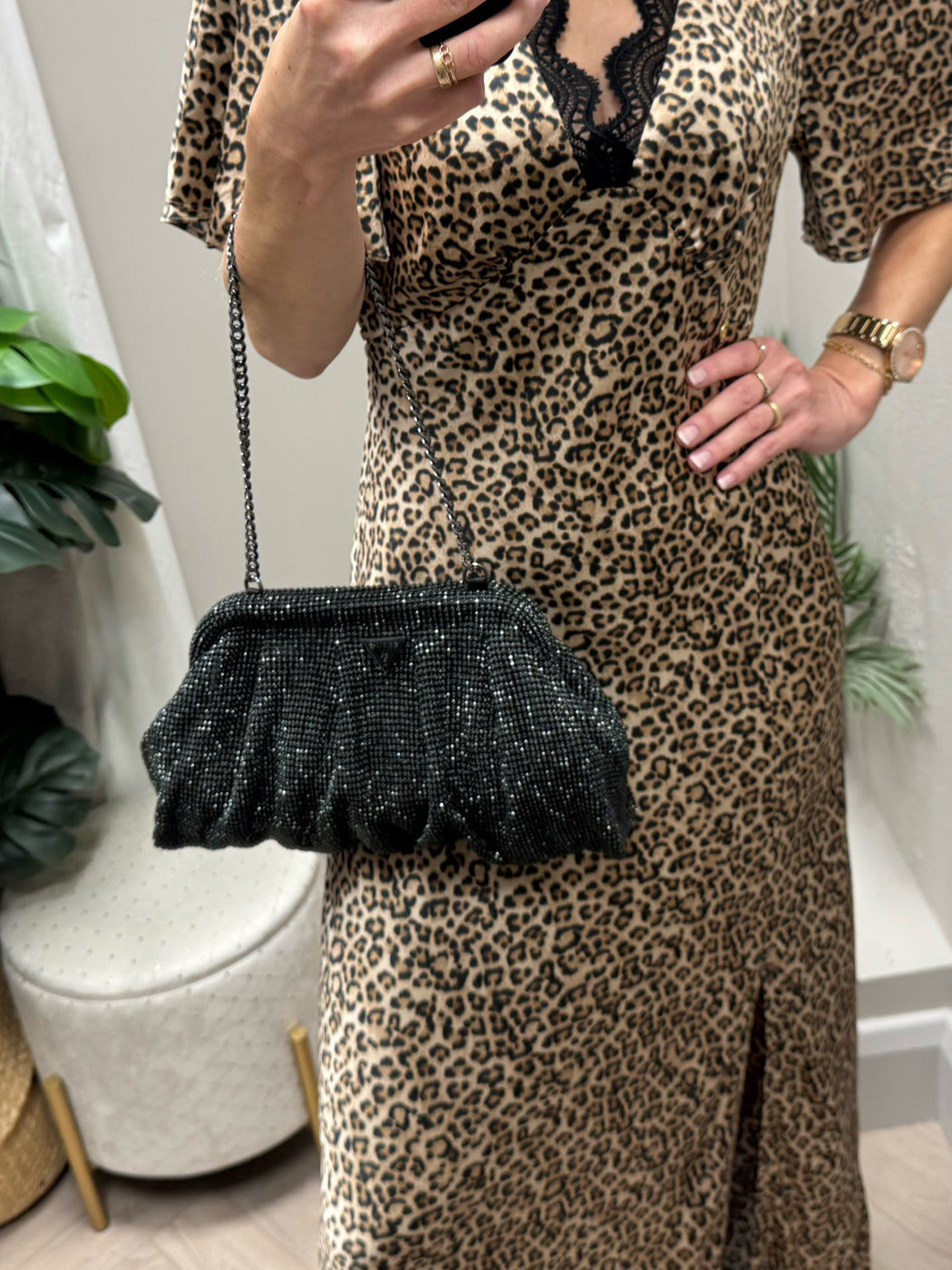 Guess Martine leopard print dress w5yk01whez2