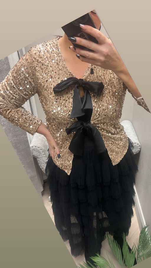 Gold Josie bow sequin