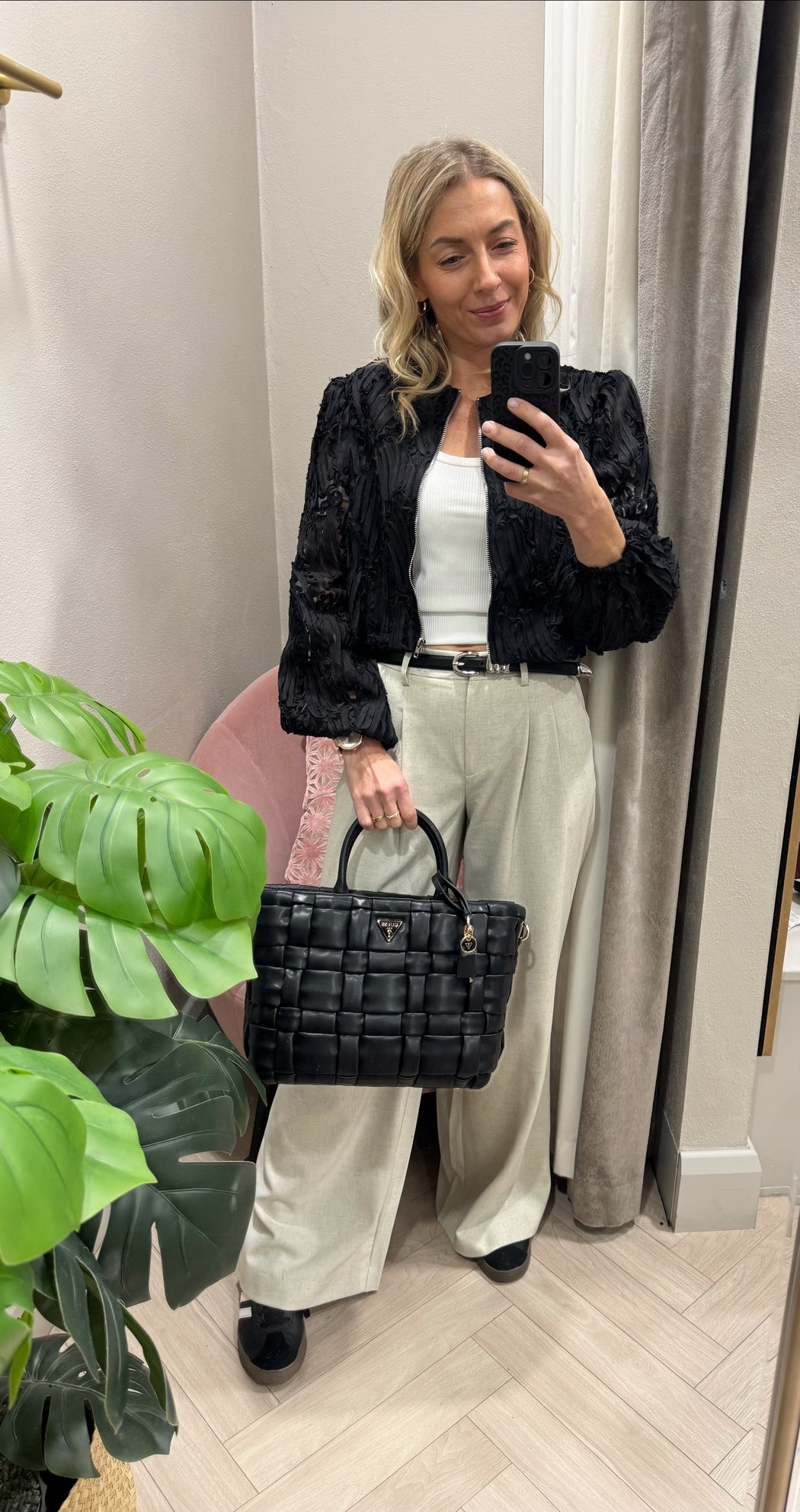 Black textured jacket