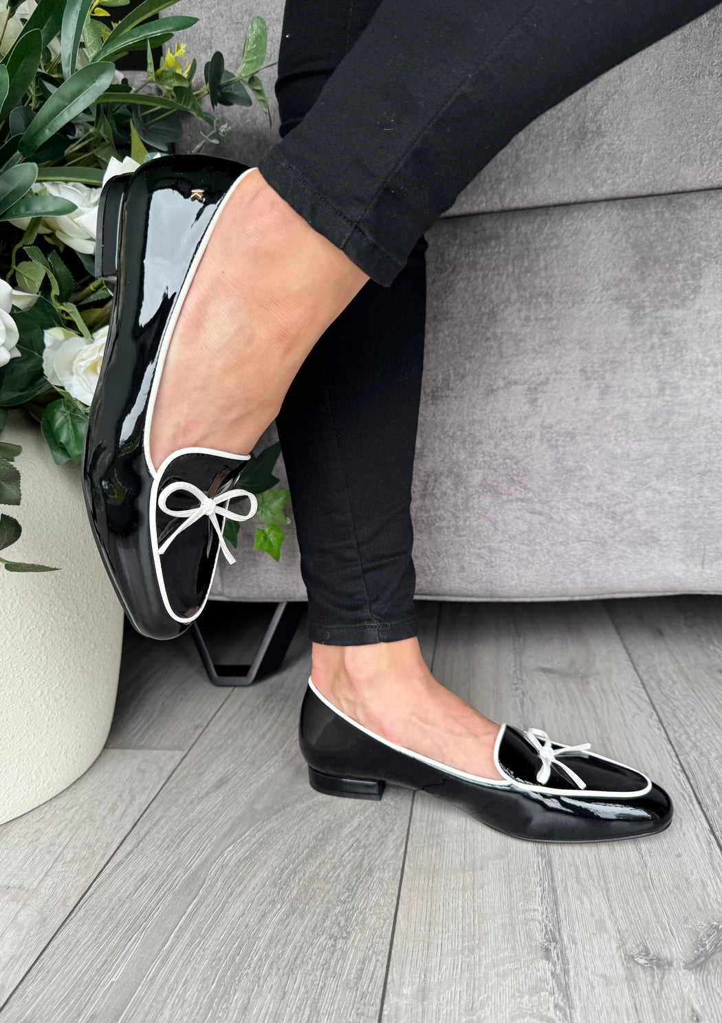 Flitton schwarz shine loafer