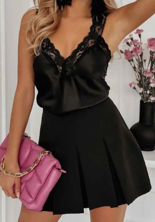 Black lace cami