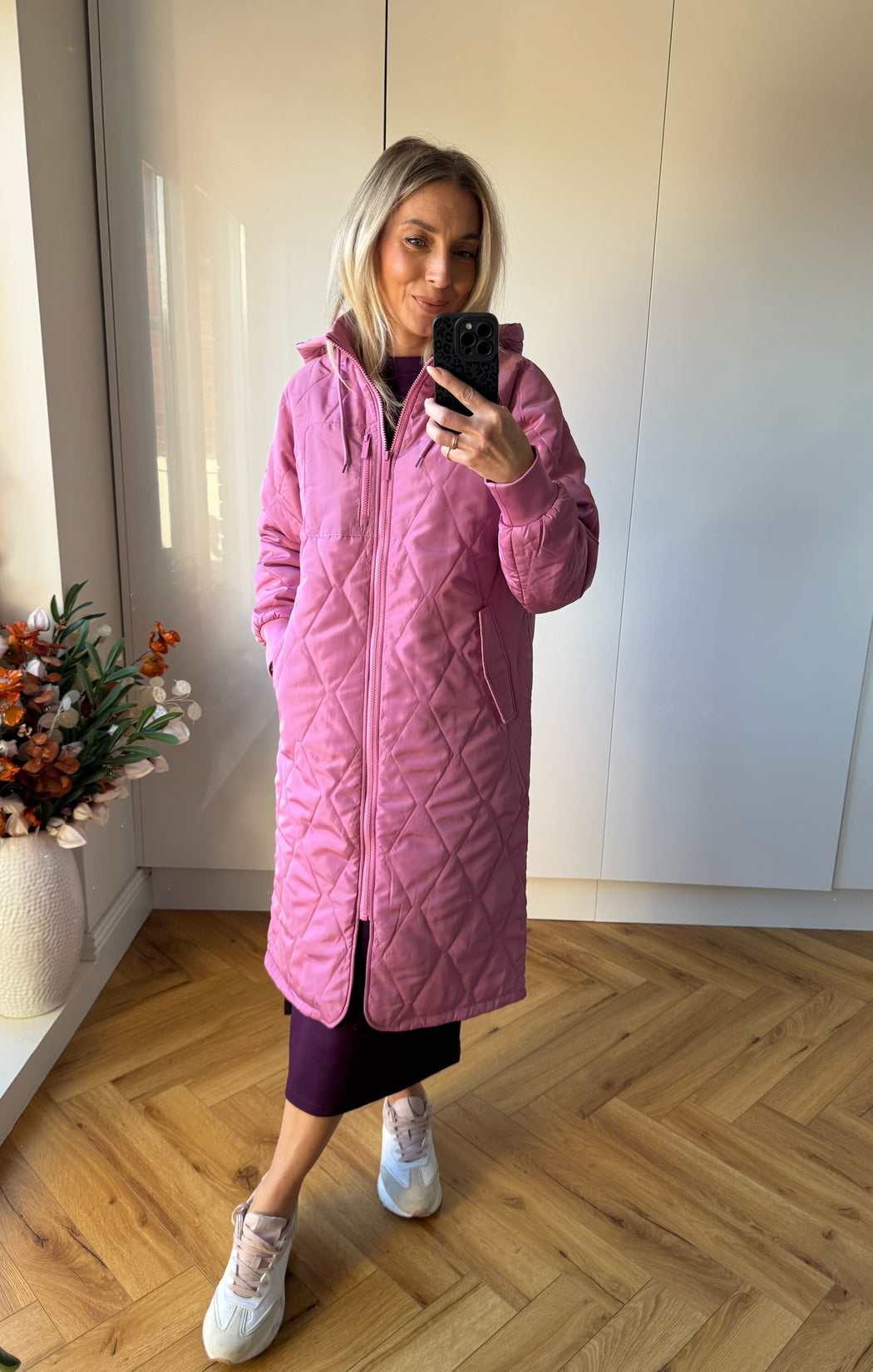 Casey Longline Coat Berry