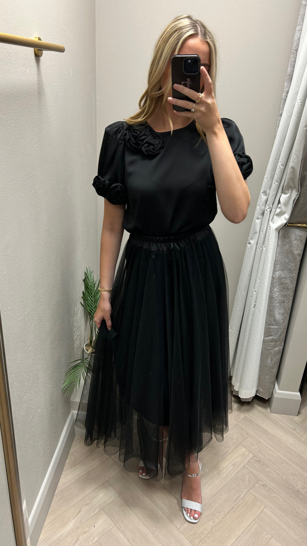 Black tulle skirt