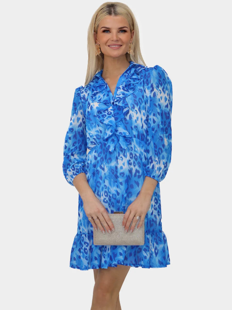VICKY BLUE  MINI DRESS