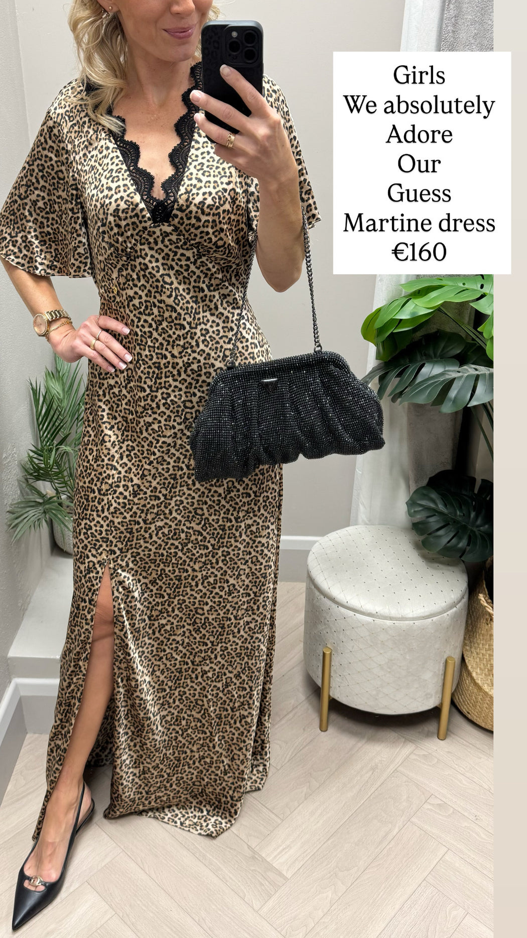 Guess Martine leopard print dress w5yk01whez2
