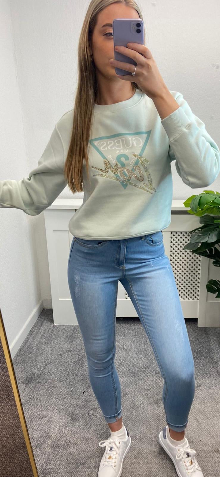 Baileys crop jeans ice blue